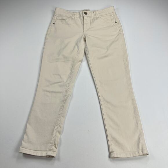 Democracy "Ab"Technology Winter White Mid Rise Ankle Tummy Control Jeans Size 6 - Picture 14 of 14